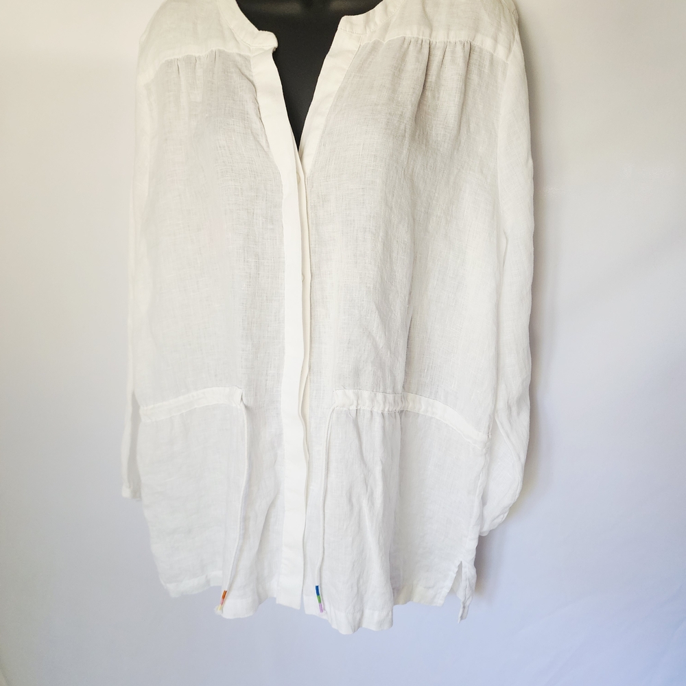 Magaschoni‎ White Button Down Shirt